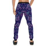 Cute owls pattern boho style ornament Unisex Casual Sweatpants