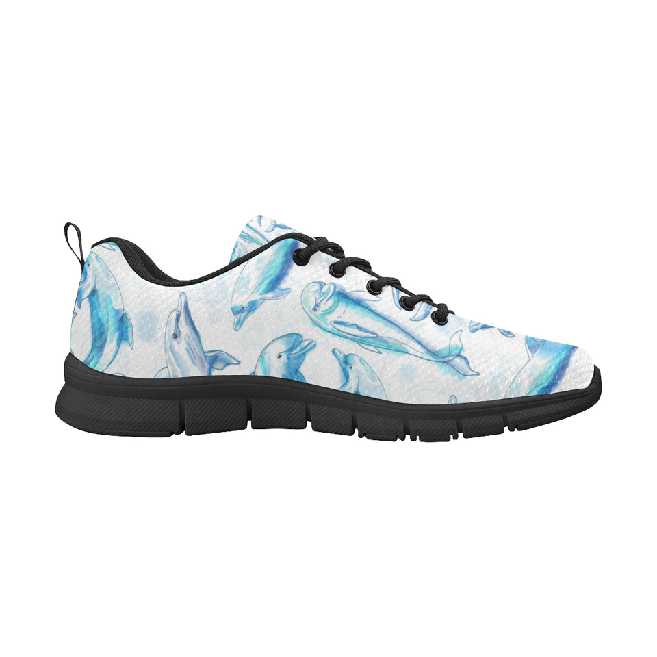 Watercolor dolphin pattern Women's Sneaker Shoes