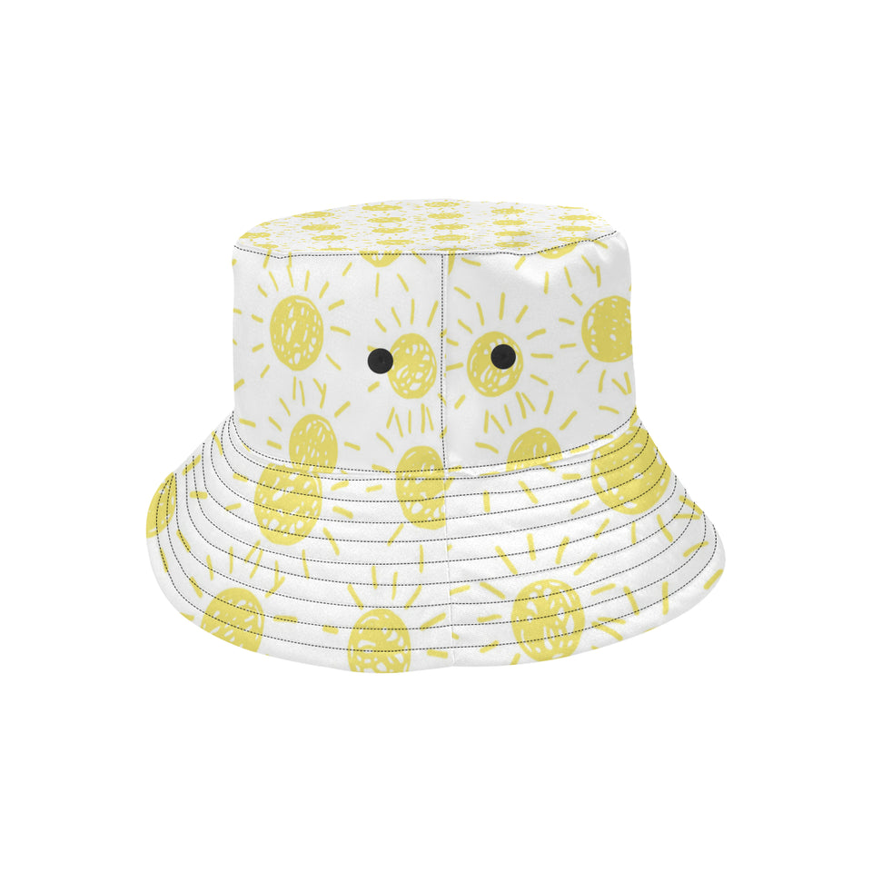hand drawn sun pattern Unisex Bucket Hat