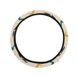 Mustache Beard Pattern Print Design 03 Car Steering Wheel Cover