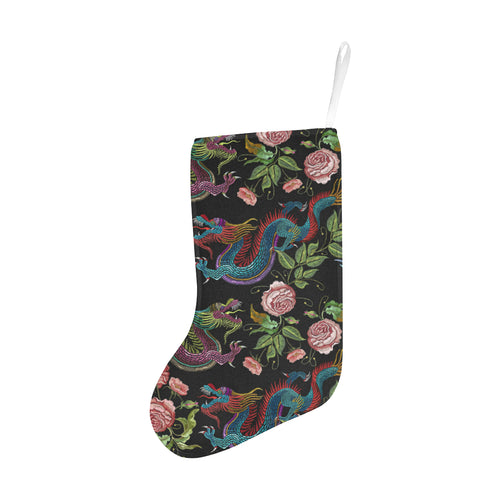 Dragons flower pattern Christmas Stocking
