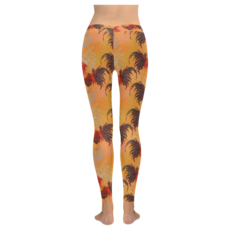 red rooster chicken cock pattern Women's Legging Fulfilled In US