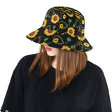 sunflower golden polygonal shapes Unisex Bucket Hat