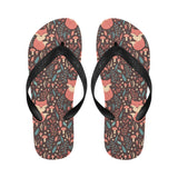 fox leaves mushroom pattern Unisex Flip Flops