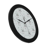 Cute goat design pattern Elegant Black Wall Clock