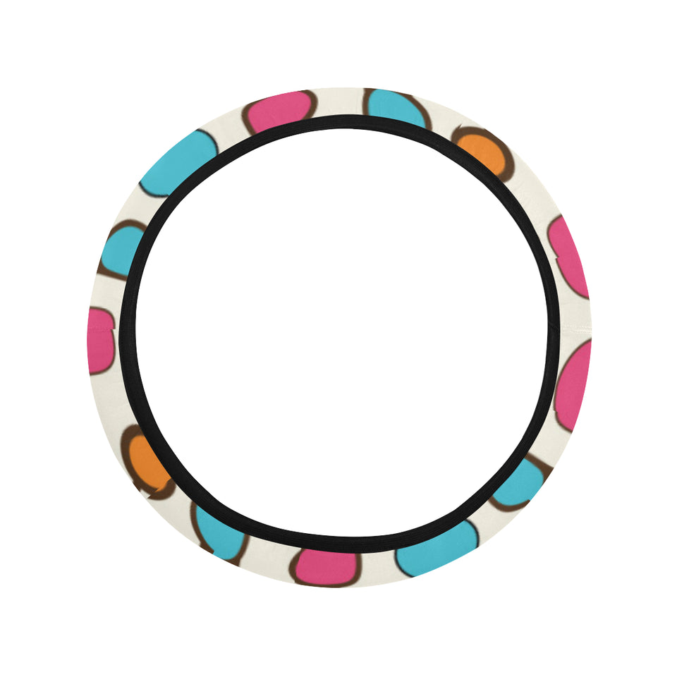 Sun Glasses Pattern Print Design 03 Car Steering Wheel Cover
