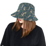 Raccoon tropical leaves pattern Unisex Bucket Hat
