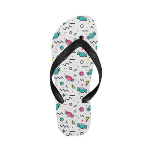 Candy design pattern Unisex Flip Flops