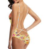 cake cupcake heart cherry pattern Women's One-Piece Swimsuit
