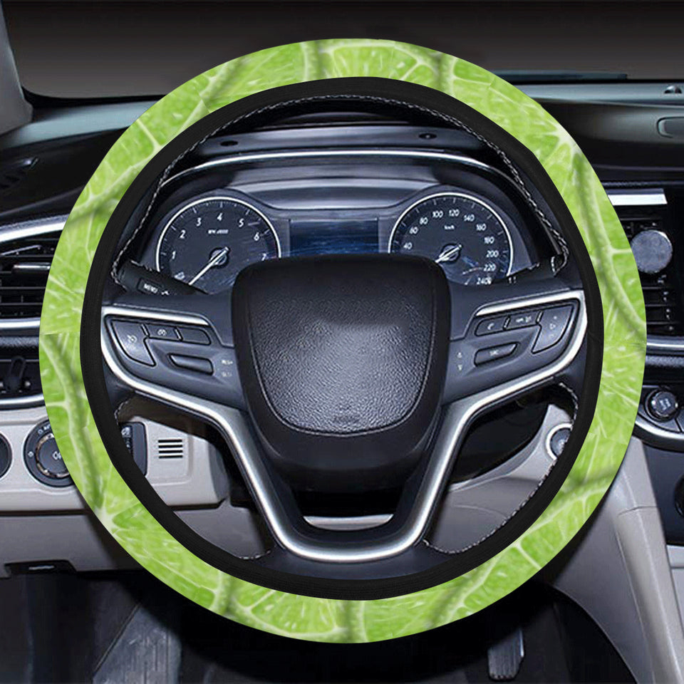 Slices of Lime pattern Car Steering Wheel Cover