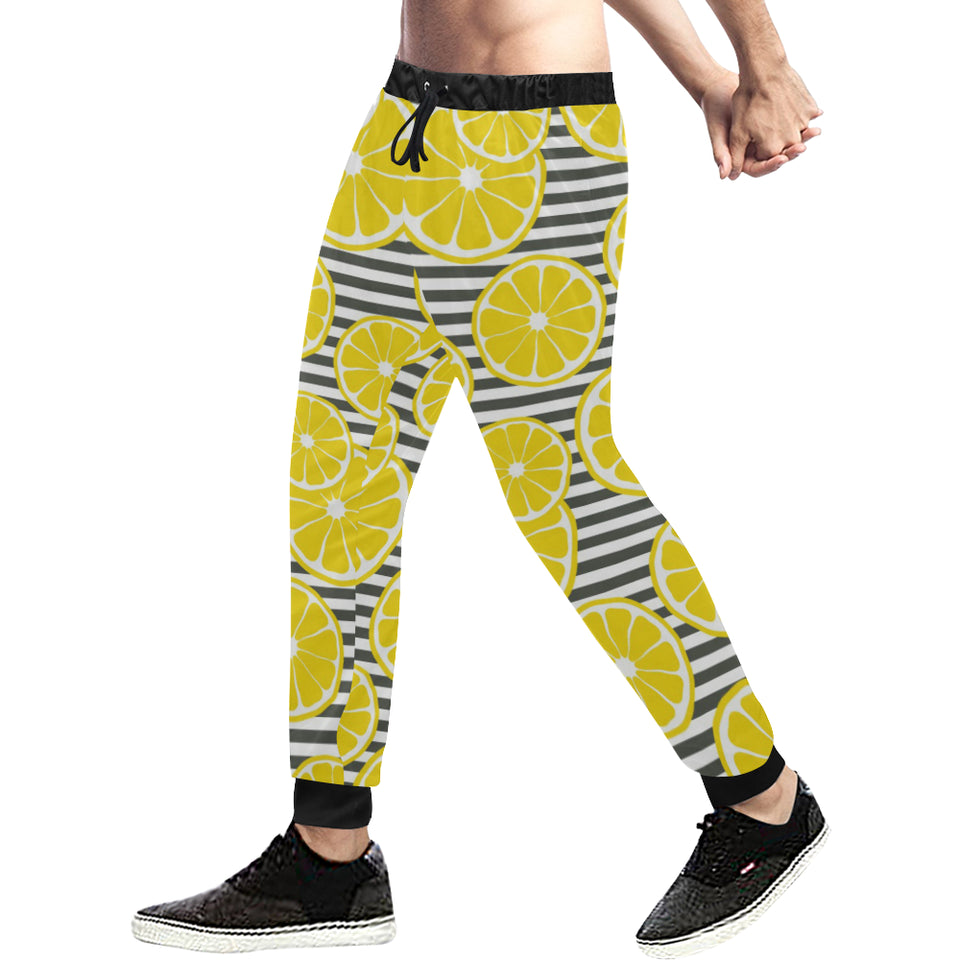 slice of lemon design pattern Unisex Casual Sweatpants