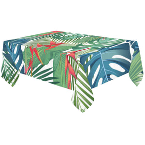 heliconia palm and monstera leaves pattern Tablecloth