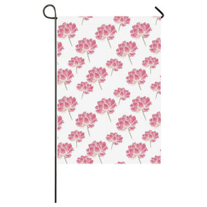 Pink lotus waterlily pattern House Flag Garden Flag