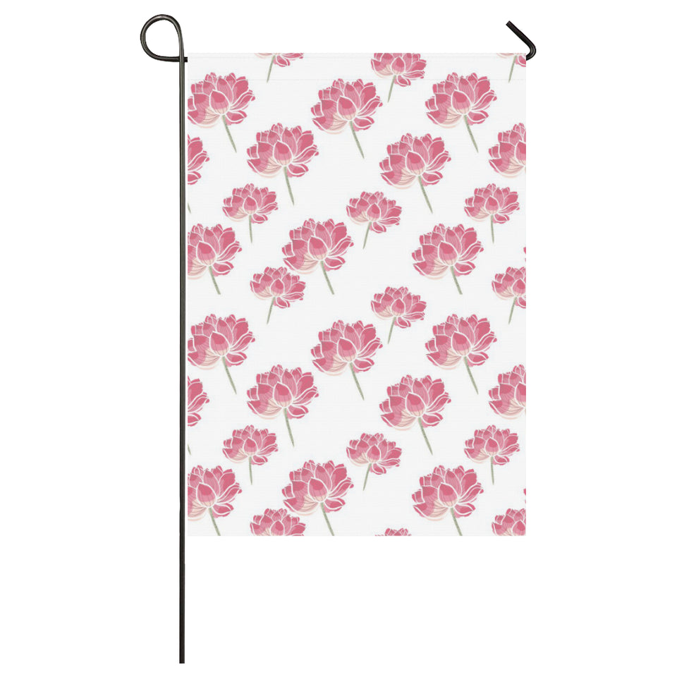 Pink lotus waterlily pattern House Flag Garden Flag