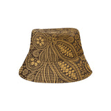 cacao beans tribal polynesian pattern background Unisex Bucket Hat