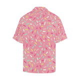 Pink donut glaze candy pattern Men's All Over Print Hawaiian Shirt