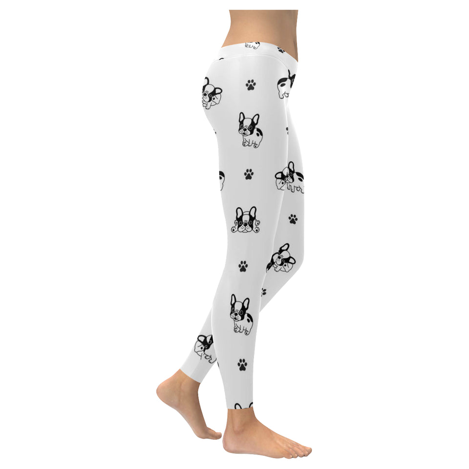 Cute french bulldog paw pattern Women's Legging Fulfilled In US