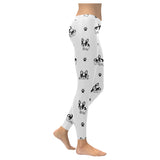 Cute french bulldog paw pattern Women's Legging Fulfilled In US