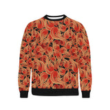 Fire flame pattern Men's Crew Neck Sweatshirt