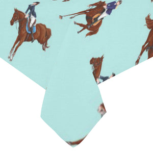 Horses running horses rider pattern Tablecloth