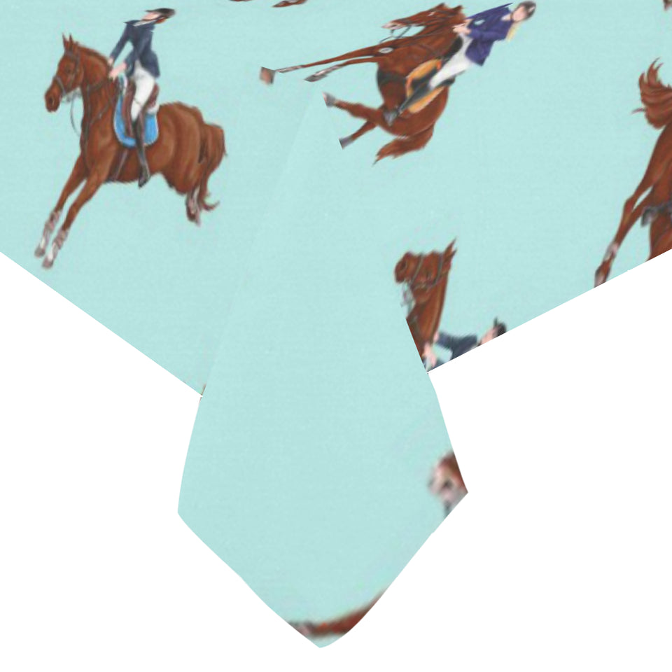 Horses running horses rider pattern Tablecloth