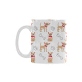 Chihuahua bone paw pattern Classical White Mug (Fulfilled In US)