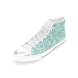 Classic Hand drawn Grape pattern Women's High Top Canvas Canvas Shoes White