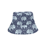 Elephant tribal design pattern Unisex Bucket Hat