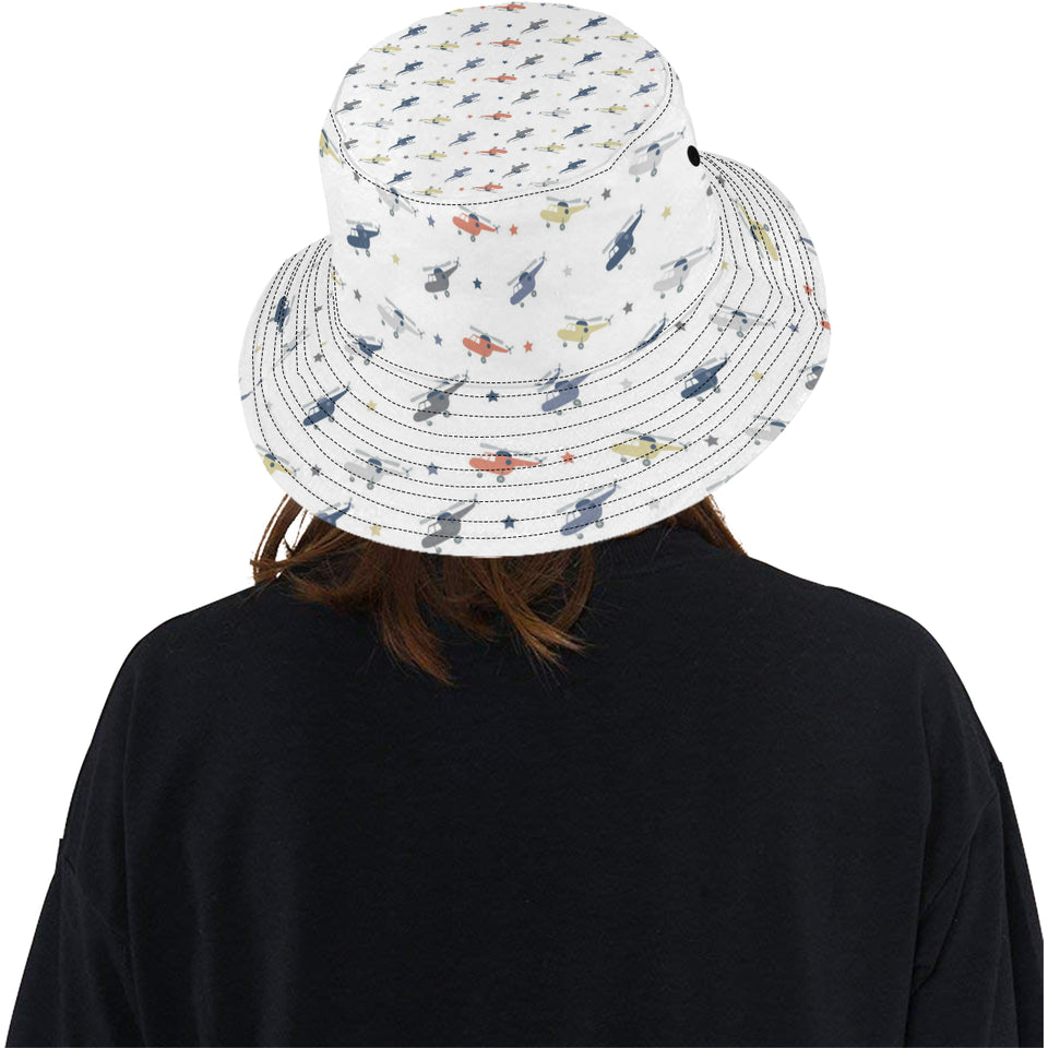 Cute helicopter star pattern Unisex Bucket Hat