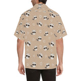 Cute raccoon heart pattern Men's All Over Print Hawaiian Shirt