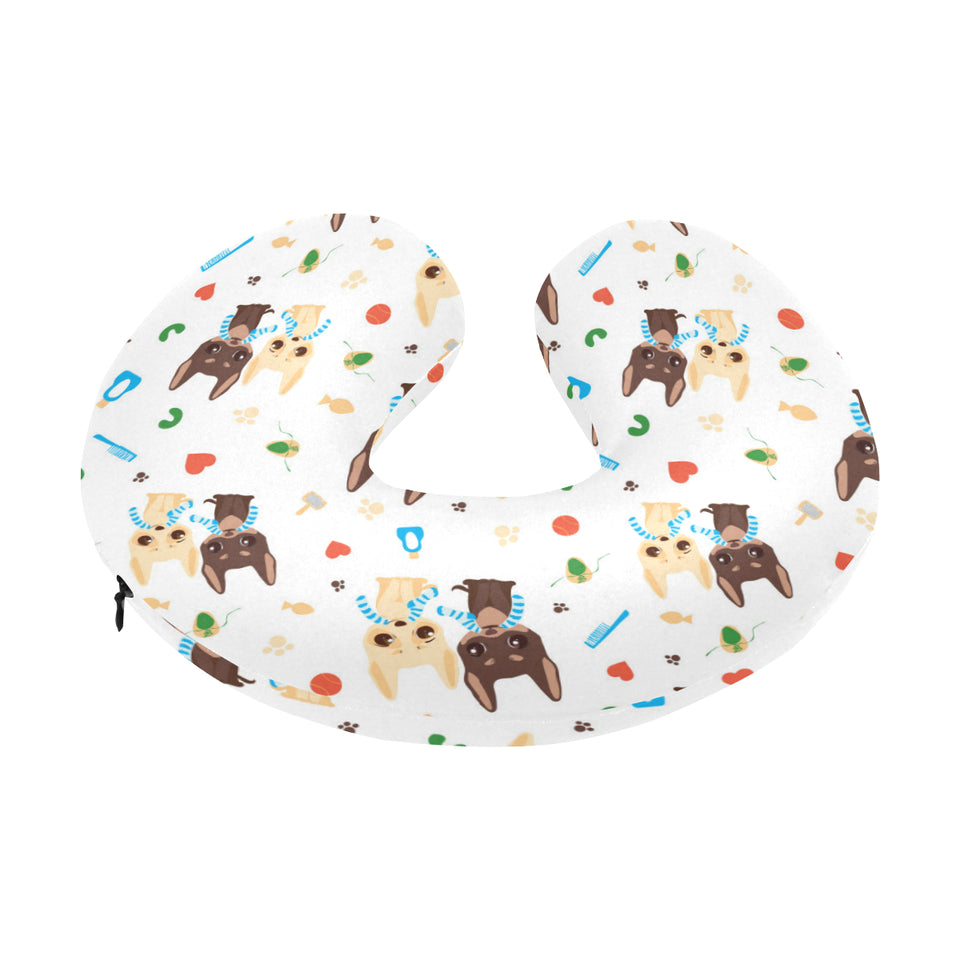 Cute Chihuahua dog pattern U-Shaped Travel Neck Pillow