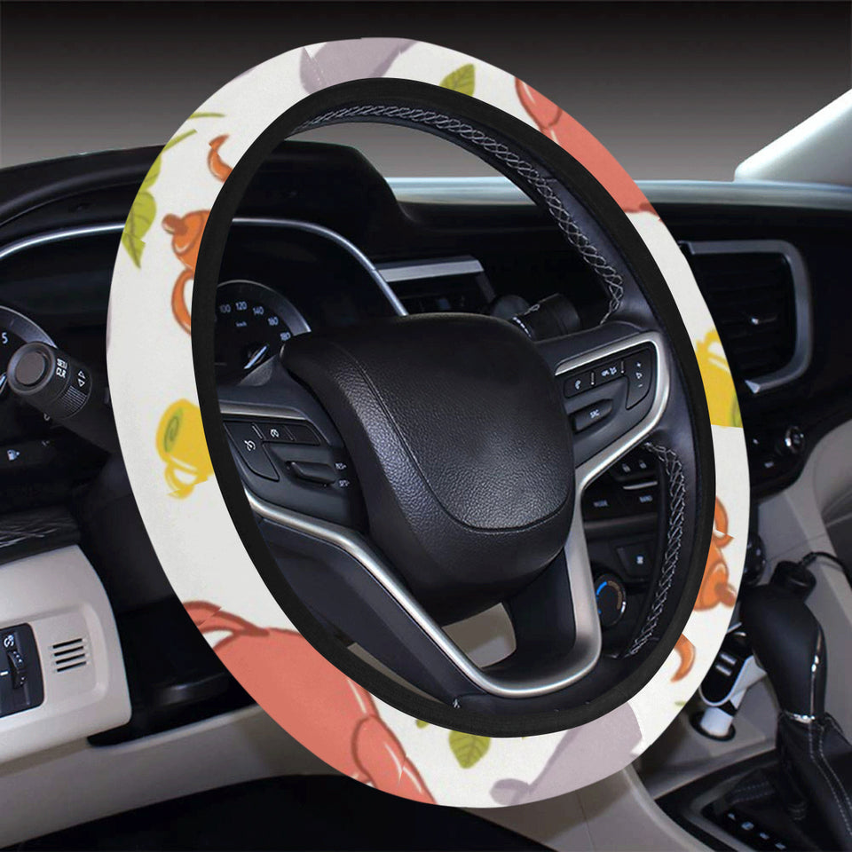 Cute koalas teapots tea Car Steering Wheel Cover