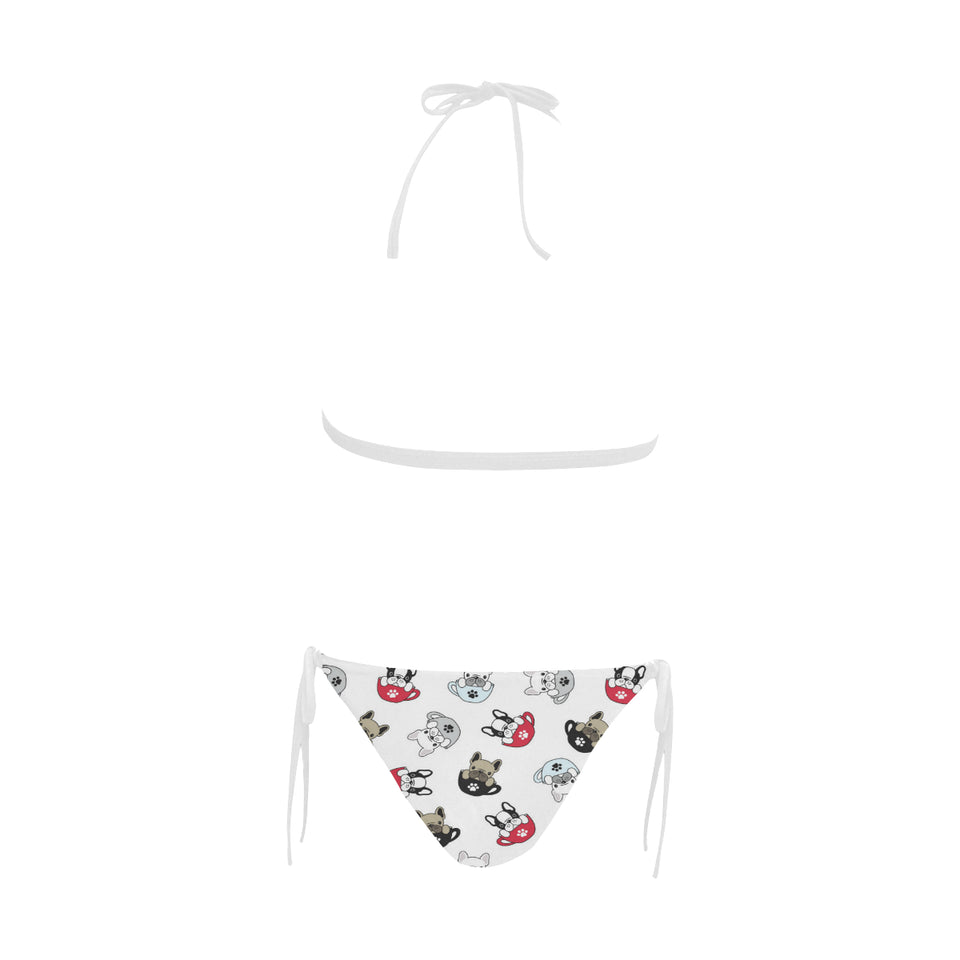French bulldog cup paw pattern Sexy Bikinis Two-Piece Swimsuits