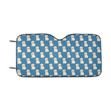 Golden Retriever Pattern Print Design 03 Car Sun Shade