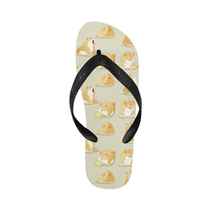 Cute fat shiba inu dog pattern Unisex Flip Flops
