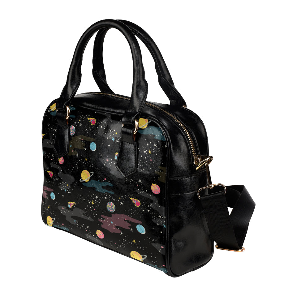 space pattern Shoulder Handbag