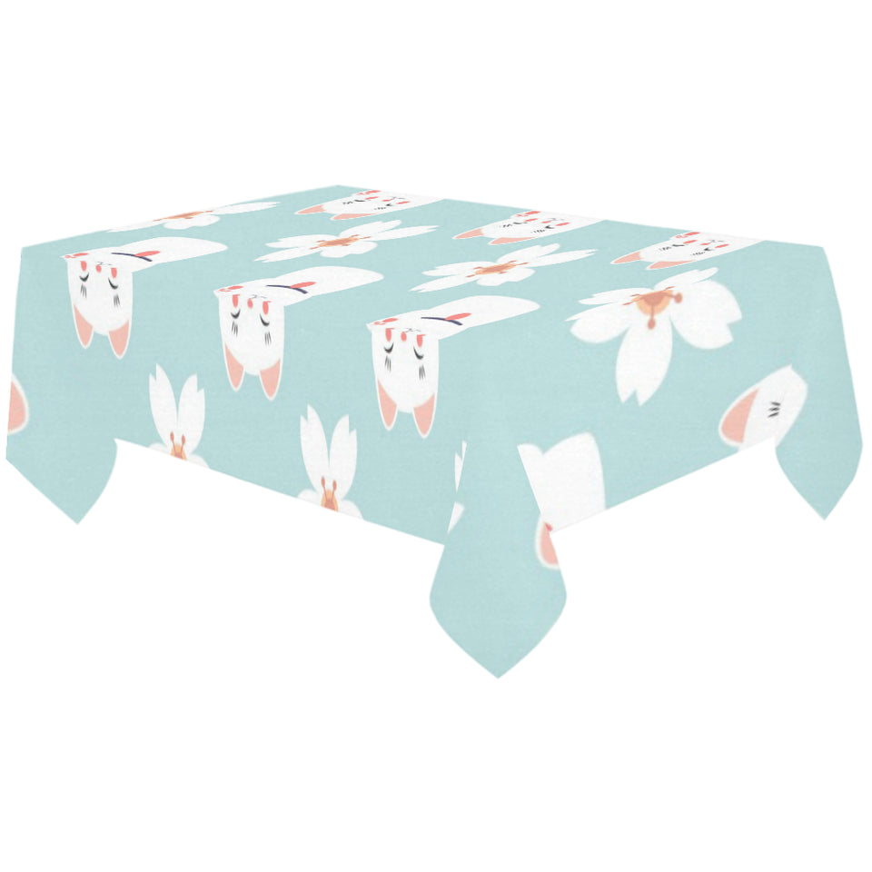 Maneki neko cat sakura Tablecloth