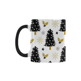 Christmas tree holly snow star pattern Morphing Mug Heat Changing Mug