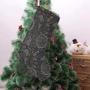 Pizza pattern Christmas Stocking
