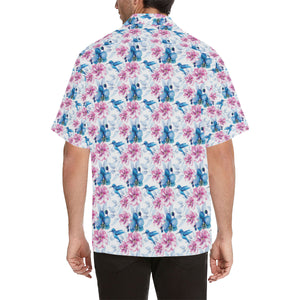 Hummingbird Pattern Print Design 02 Men's All Over Print Hawaiian Shirt (Model T58)