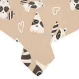 Cute raccoon heart pattern Tablecloth