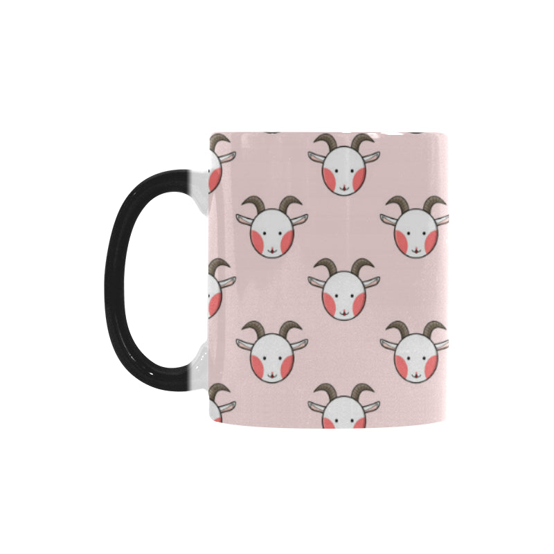 Cute goat pattern Morphing Mug Heat Changing Mug