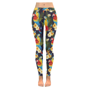 Colorful parrot flower pattern Women's Legging Fulfilled In US