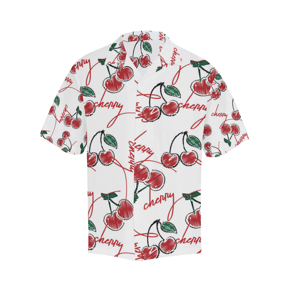 Hand drawn cherry pattern Men's All Over Print Hawaiian Shirt