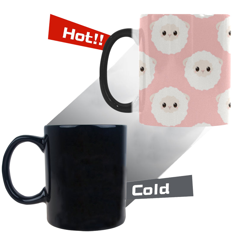 Cute sheep pattern Morphing Mug Heat Changing Mug