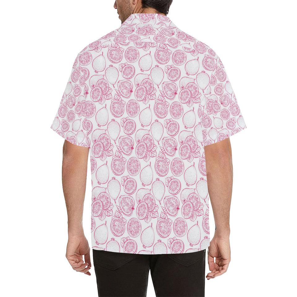 Sketch guava pattern Men's All Over Print Hawaiian Shirt
