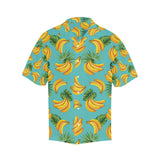 Banana Palm Leaves pattern background Men's All Over Print Hawaiian Shirt