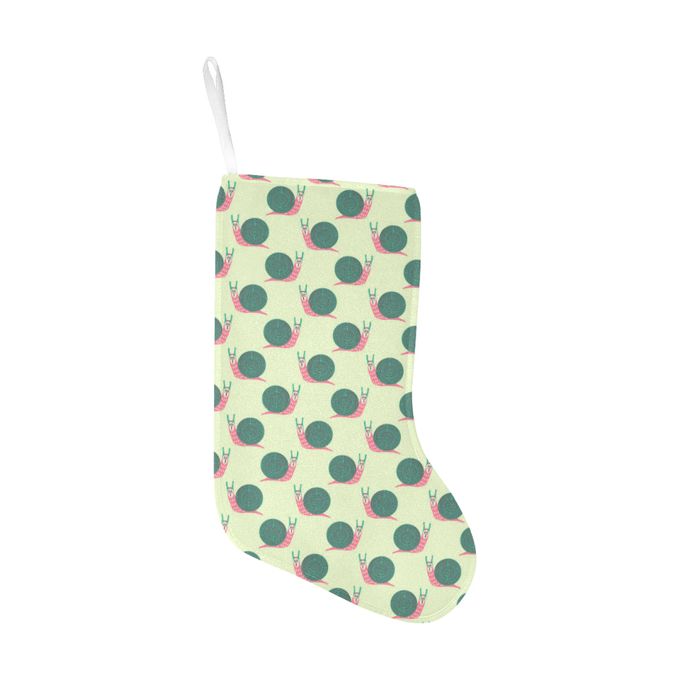 Snail Pattern Print Design 04 Christmas Stocking