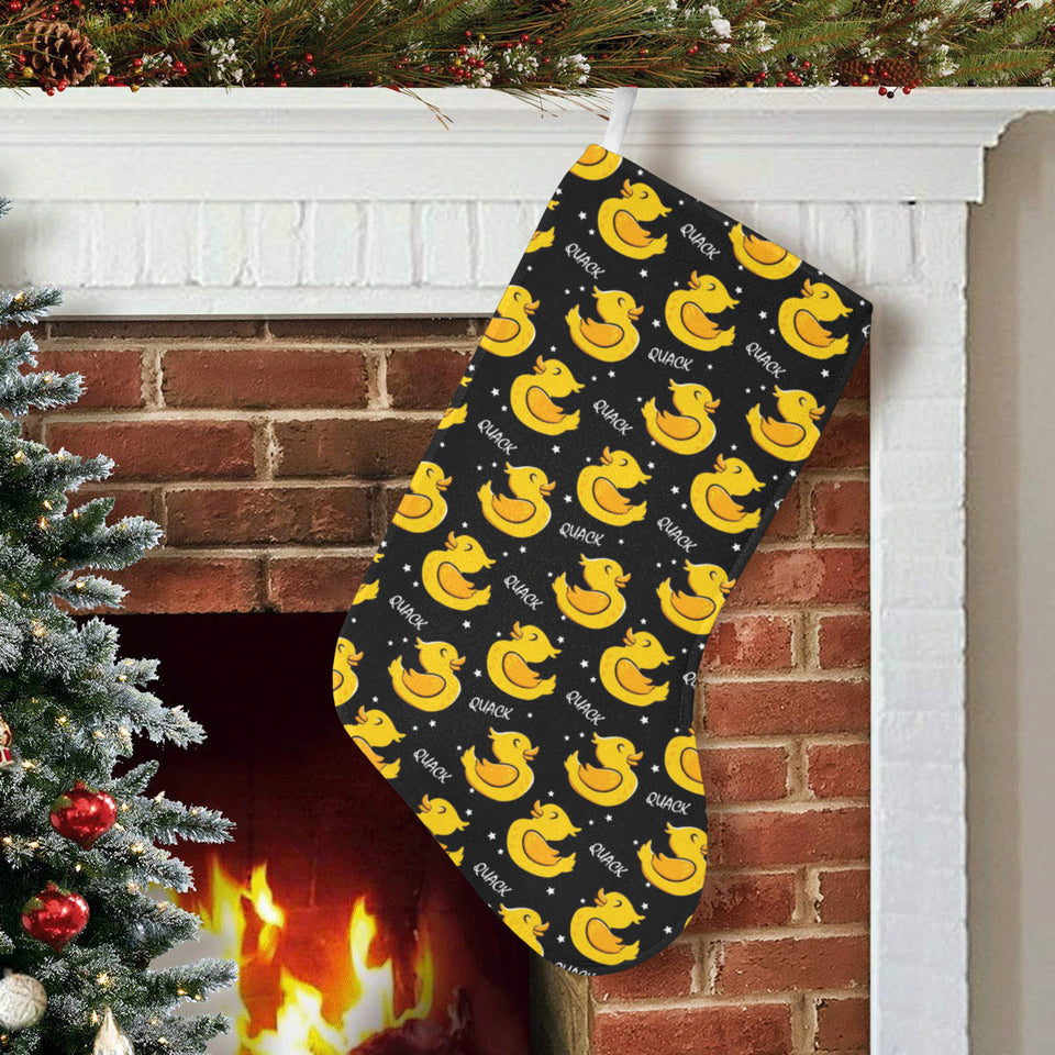 Duck Toy Pattern Print Design 05 Christmas Stocking