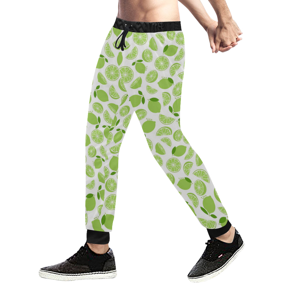 Lime design pattern Unisex Casual Sweatpants